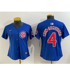 Women's Chicago Cubs #4 Pete Crow-Armstrong Royal Vapor Limited Stitched Baseball Jersey(Run Small)