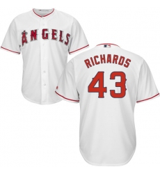Men's Majestic Los Angeles Angels of Anaheim #43 Garrett Richards Replica White Home Cool Base MLB Jersey