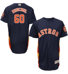 Men's Majestic Houston Astros #60 Dallas Keuchel Navy Blue Alternate Flex Base Authentic Collection MLB Jersey