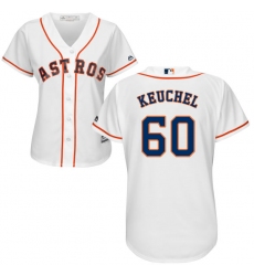 Women's Majestic Houston Astros #60 Dallas Keuchel Replica White Home Cool Base MLB Jersey