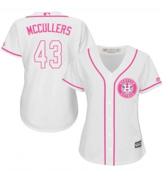Women's Majestic Houston Astros #43 Lance McCullers Replica White Fashion Cool Base MLB Jersey