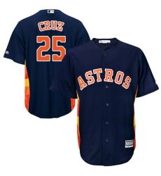 Youth Majestic Houston Astros #25 Jose Cruz Replica Navy Blue Alternate Cool Base MLB Jersey
