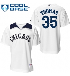 Men's Majestic Chicago White Sox #35 Frank Thomas Authentic White 1976 Turn Back The Clock MLB Jersey