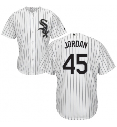 Men's Majestic Chicago White Sox #45 Michael Jordan White Home Flex Base Authentic Collection MLB Jersey