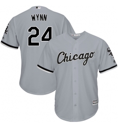 Youth Majestic Chicago White Sox #24 Early Wynn Authentic Grey Road Cool Base MLB Jersey