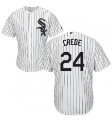 Men's Majestic Chicago White Sox #24 Joe Crede Replica White Home Cool Base MLB Jersey
