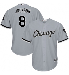 Youth Majestic Chicago White Sox #8 Bo Jackson Authentic Grey Road Cool Base MLB Jersey