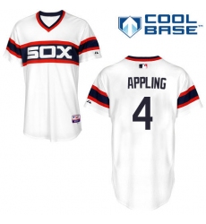 Men's Majestic Chicago White Sox #4 Luke Appling White Alternate Flex Base Authentic Collection MLB Jersey