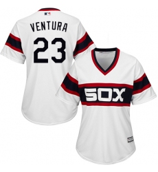 Women's Majestic Chicago White Sox #23 Robin Ventura Replica White 2013 Alternate Home Cool Base MLB Jersey