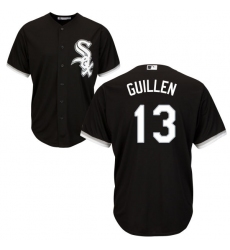 Youth Majestic Chicago White Sox #13 Ozzie Guillen Replica Black Alternate Home Cool Base MLB Jersey