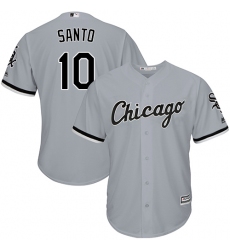 Youth Majestic Chicago White Sox #10 Ron Santo Authentic Grey Road Cool Base MLB Jersey