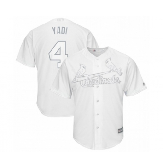 Men's St. Louis Cardinals #4 Yadier Molina  Yadi  Authentic White 2019 Players Weekend Baseball Jersey