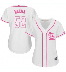 Women's Majestic St. Louis Cardinals #52 Michael Wacha Authentic White Fashion MLB Jersey
