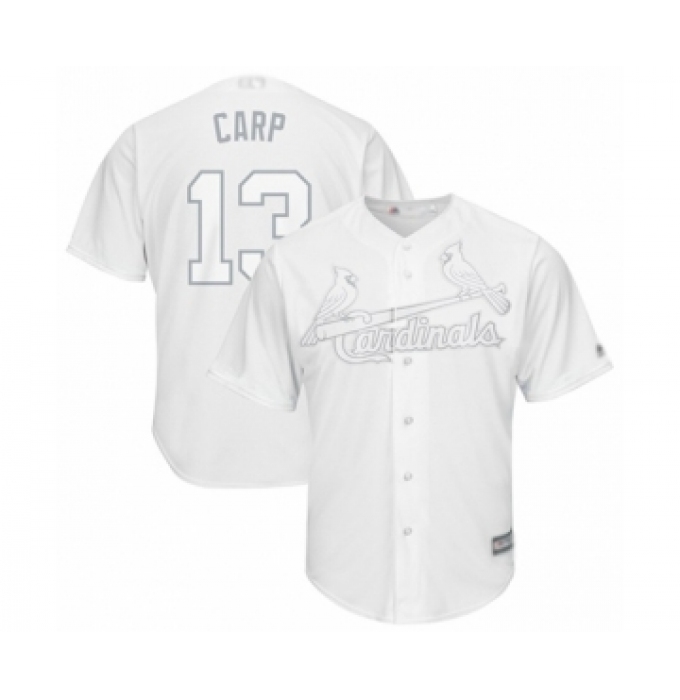 Men's St. Louis Cardinals #13 Matt Carpenter  Carp  Authentic White 2019 Players Weekend Baseball Jersey