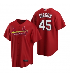Men's Nike St. Louis Cardinals #45 Bob Gibson Red Alternate Stitched Baseball Jersey