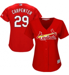 Women's Majestic St. Louis Cardinals #29 Chris Carpenter Authentic Red Alternate Cool Base MLB Jersey