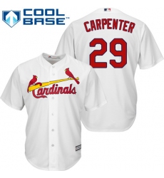 Youth Majestic St. Louis Cardinals #29 Chris Carpenter Replica White Home Cool Base MLB Jersey
