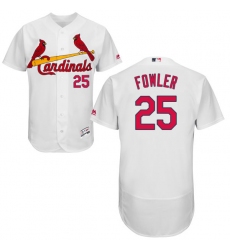 Men's Majestic St. Louis Cardinals #25 Dexter Fowler White Flexbase Authentic Collection MLB Jersey
