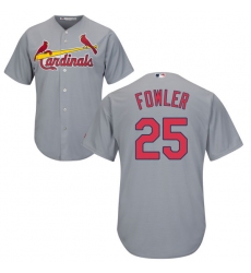 Youth Majestic St. Louis Cardinals #25 Dexter Fowler Authentic Grey Road Cool Base MLB Jersey