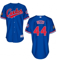 Men's Majestic Chicago Cubs #44 Anthony Rizzo Authentic Royal Blue 1994 Turn Back The Clock MLB Jersey