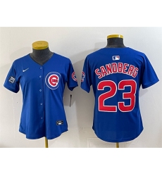 Youth Chicago Cubs #23 Ryne Sandberg Royal 'Ryne Sandberg Tribute' Vapor Limited V2 Stitched Baseball Jersey
