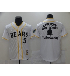 Bad News Bears #3 Chico's Bail White Bonds - Let Freedom Ring Button-Down Baseball Jersey