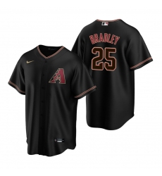 Men's Nike Arizona Diamondbacks #25 Archie Bradley Black Alternate Stitched Baseball Jersey