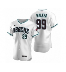 Men's Arizona Diamondbacks #99 Taijuan Walker Nike White Teal Authentic 2020 Alternate Jersey