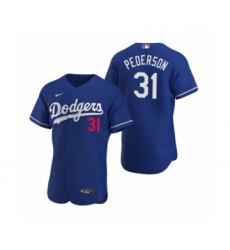 Men's Los Angeles Dodgers #31 Joc Pederson Royal Fade Nike Jersey