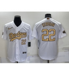 Men's Los Angeles Dodgers #22 Clayton Kershaw White 2022 All Star Stitched Cool Base Nike Jersey