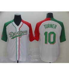Men's Los Angeles Dodgers #10 Justin Turner White Authentic Jersey