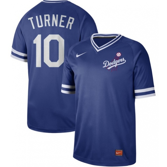 Men's Nike Los Angeles Dodgers #10 Justin Turner Royal Authentic ...