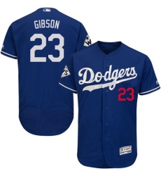 Men's Majestic Los Angeles Dodgers #23 Kirk Gibson Authentic Royal Blue Alternate 2017 World Series Bound Flex Base MLB Jersey