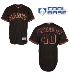 Men's Majestic San Francisco Giants #40 Madison Bumgarner Authentic Black New Cool Base MLB Jersey
