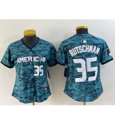 Women's Seattle Mariners #24 Ken Griffey Number Teal 2023 All Star Cool Base Stitched Jersey
