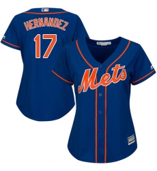 Women's Majestic New York Mets #17 Keith Hernandez Authentic Royal Blue Alternate Home Cool Base MLB Jersey
