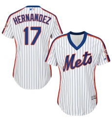 Women's Majestic New York Mets #17 Keith Hernandez Authentic White Alternate Cool Base MLB Jersey