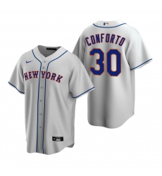 Men's Nike New York Mets #30 Michael Conforto Gray Road Stitched Baseball Jersey