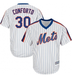 Youth Majestic New York Mets #30 Michael Conforto Authentic White Alternate Cool Base MLB Jersey
