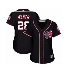 Women's Washington Nationals #28 Jayson Werth Authentic Navy Blue Alternate 2 Cool Base 2019 World Series Champions Baseball Jersey