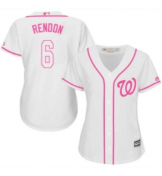 Women's Majestic Washington Nationals #6 Anthony Rendon Authentic White Fashion Cool Base MLB Jersey