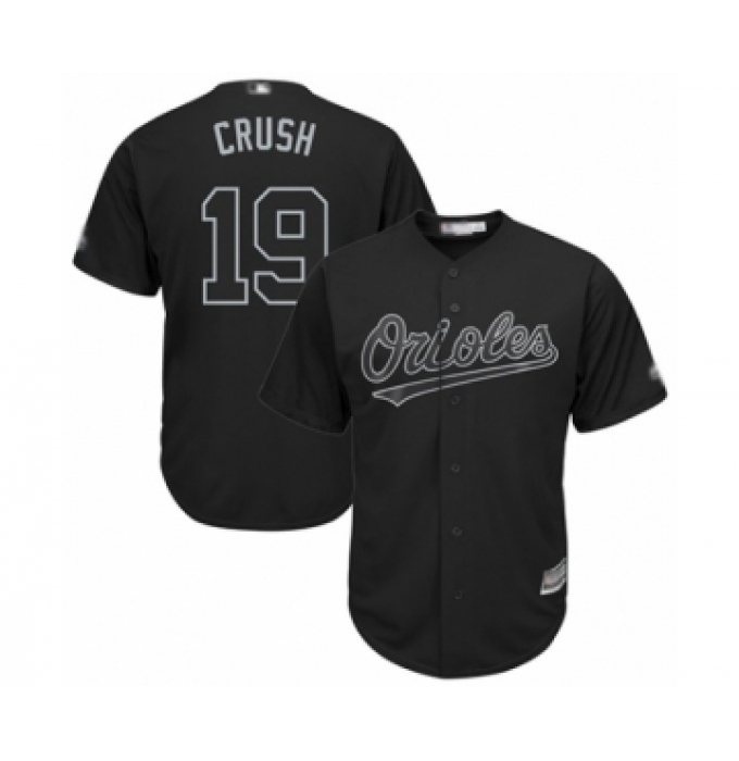 Men's Baltimore Orioles #19 Chris Davis Crush  Authentic Black 2019 Players Weekend Baseball Jersey