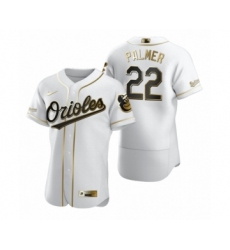 Men Baltimore Orioles #22 Jim Palmer Nike White Authentic Golden Edition Jersey
