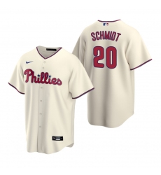 Men's Nike Philadelphia Phillies #20 Mike Schmidt Cream Alternate Stitched Baseball Jersey