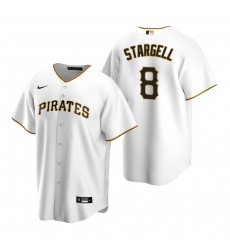 Men's Nike Pittsburgh Pirates #8 Willie Stargell White Home Stitched Baseball Jersey