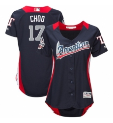 Women's Majestic Texas Rangers #17 Shin-Soo Choo Game Navy Blue American League 2018 MLB All-Star MLB Jersey