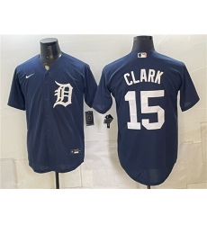 Men's Detroit Tigers #15 Max Clark Navy 2026 Cool Base Stitched Baseball Jersey
