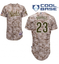 Men's Majestic Cincinnati Reds #23 Adam Duvall Authentic Camo Alternate Cool Base MLB Jersey