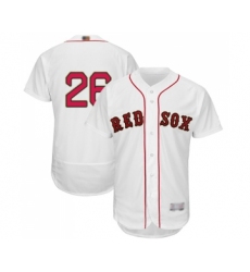 Men's Boston Red Sox #26 Wade Boggs White 2019 Gold Program Flex Base Authentic Collection Baseball Jersey