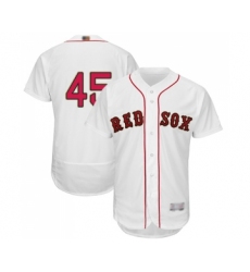 Men's Boston Red Sox #45 Pedro Martinez White 2019 Gold Program Flex Base Authentic Collection Baseball Jersey
